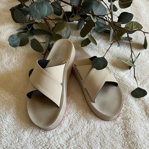 Indosole • Cross Platform Slide Sandals with Sneaker Sole